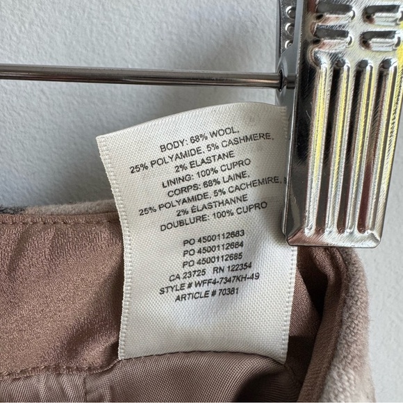 ARITZIA Wilfred Classic Wool A-line Mini Skirt Checkered in Brown Cream size S - Picture 12 of 13